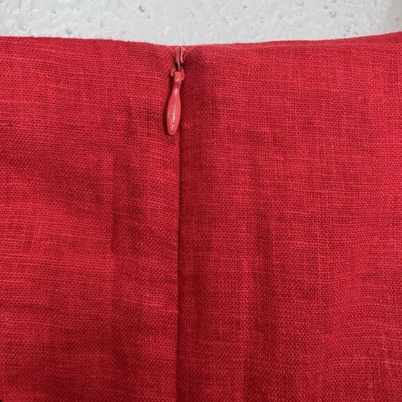 Vintage Ultra Womens Embroidered Linen Blend Sheath Dress Size 14 Red Sailboat - Picture 8 of 11